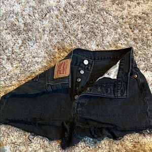 Levi's Women's Black Denim Shorts